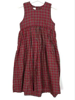 Strasburg Children Holiday Plaid Sleeveless Dress